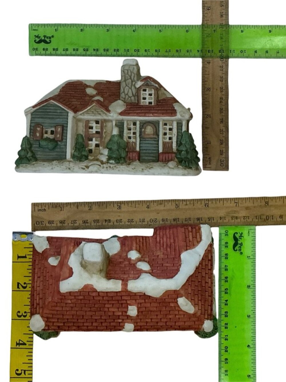 Vintage Lighted House American MCM Porcelain Hand Painted Christmas Holiday 1993 - Picture 4 of 16